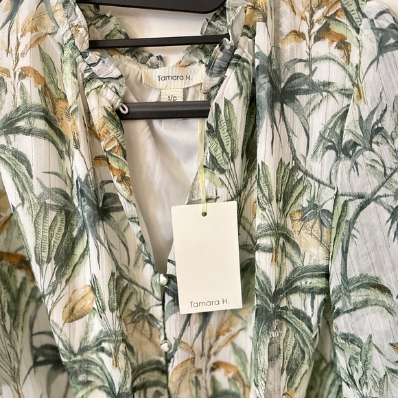 NWT | Tamara H Tropical Tie-Front Blouse | XS - Picture 4 of 6